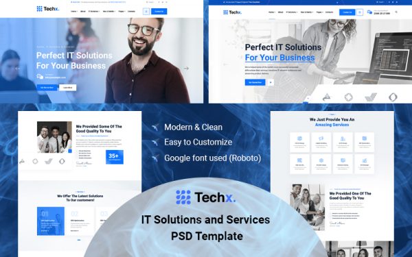 IT Solutions and Services PSD Template